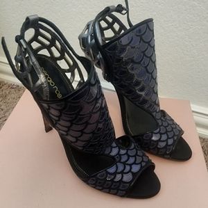 Sergio Rossi Leather slingback sandals